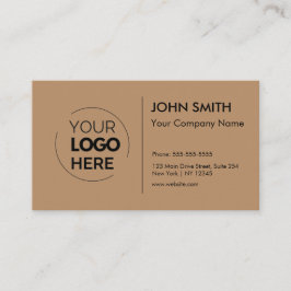 Cartão De Visita Logotipo Personalizado Profissional Castanho Minim