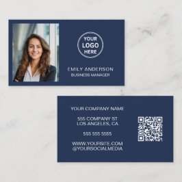 Cartão De Visita Logotipo personalizado profissional moderno QR