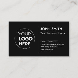 Cartão De Visita Logotipo personalizado profissional preto minimali