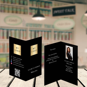 Cartão De Visita Logotipo personalizado Qr code foto social media p