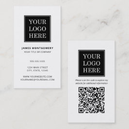Cartão De Visita Logotipo personalizado QR Code Professional