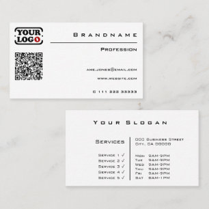 Cartão De Visita Logotipo Personalizado QR de Código QR Personaliza