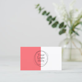 Cartão De Visita Logotipo personalizado rosa minimalista
