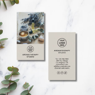 Cartão De Visita Logotipo Personalizado Spa de Aromaterapia Profiss
