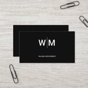 Cartão De Visita Logotipo Preto da Marca   Empresa Comercial Corpor