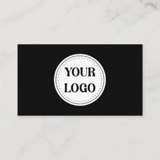 Cartão De Visita Logotipo Preto da Marca | Empresa Comercial Corpor