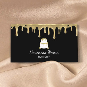 Cartão De Visita Logotipo preto do cozinheiro chefe de pastelaria