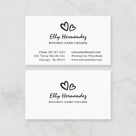 Cartão De Visita Logotipo Preto do Heart Logo de Máquina de Escreve