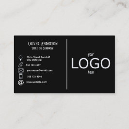 Cartão De Visita Logotipo preto e branco minimalista moderno c