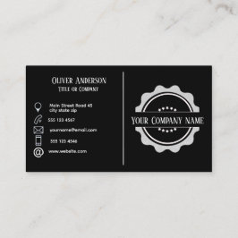Cartão De Visita Logotipo preto e branco minimalista moderno c