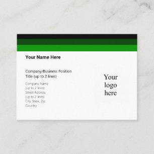 Cartão De Visita Logotipo preto e profundamente verde poderoso