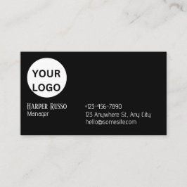 Cartão De Visita Logotipo preto personalizado
