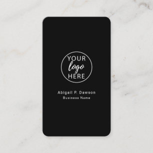 Cartão De Visita Logotipo Preto Personalizado Profissional