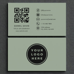 Cartão De Visita Logotipo profissional da empresa com código QR ver