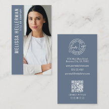 Logotipo Profissional de Foto Azul Empoeirado
