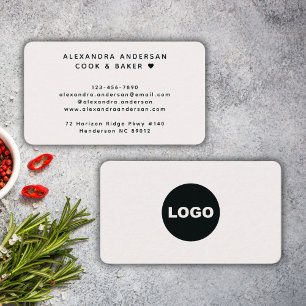 Cartão De Visita Logotipo profissional do Código QR preto-e-branco 