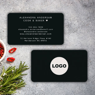 Cartão De Visita Logotipo profissional do Código QR preto-e-branco 