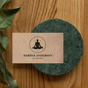 Cartão De Visita Logotipo profissional do instrutor Yoga Namaste mo