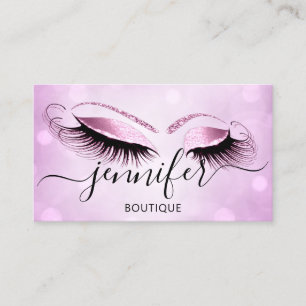 Cartão De Visita Logotipo profissional Makeup Boutique Lash Studio