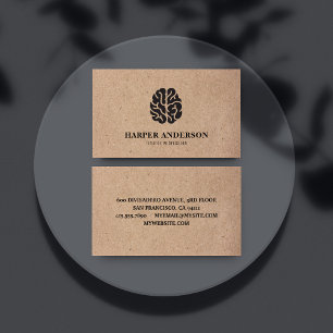 Cartão De Visita Logotipo profissional mínimo para o cérebro huma
