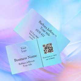 Cartão De Visita Logotipo profissional moderno e código QR
