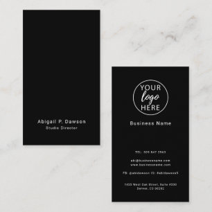 Cartão De Visita Logotipo Profissional Personalizado Preto