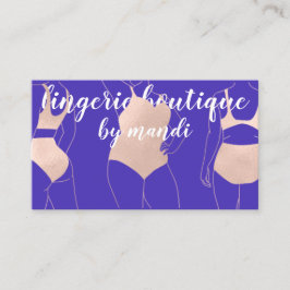 Cartão De Visita Logotipo QR Código Bikini Rosa azul