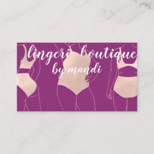Cartão De Visita Logotipo QR Código Bikini Rosa Berry