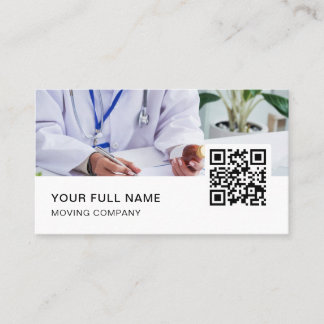Cartão De Visita Logotipo QR do Doutor Logotipo Social