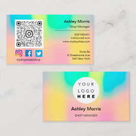 Cartão De Visita Logotipo QR personalizado Logotipo online Compro s