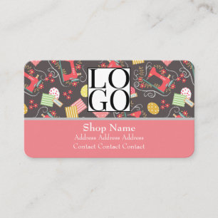 Cartão de Visita Logotipo Qrcode Marrom Fofo de Co