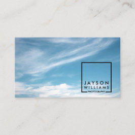 Cartão De Visita Logotipo quadrado de fotógrafo moderno 2 com sua i