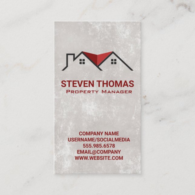 Cartão De Visita Logotipo residencial de imóveis (Frente)