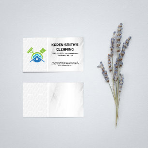 Cartão De Visita Logotipo residencial de limpeza Serviços Maid