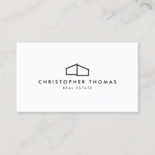 Cartão De Visita Logotipo residencial moderno em preto para imóvei