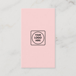 Cartão De Visita Logotipo Rosa Bege   Design Moderno Vertical Elega