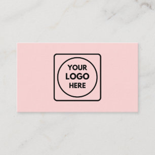 Cartão De Visita Logotipo Rosa Bege   Design Profissional Minimalis