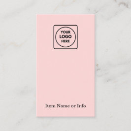 Cartão De Visita Logotipo rosa | Branding personalizada moderna de 