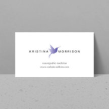 Logotipo roxo de Hummingbird Naturopatas, Saúde