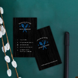 Cartão De Visita Logotipo Russo de Restaurante Texturizado de Madei