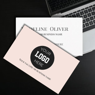 Cartão De Visita Logotipo simples Blush Modern