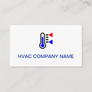 Cartão De Visita Logotipo simples (Calor, Legal) HVAC profissional