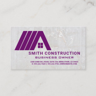 Cartão De Visita Logotipo Simples de Casa de Corretor de Imóveis Ro