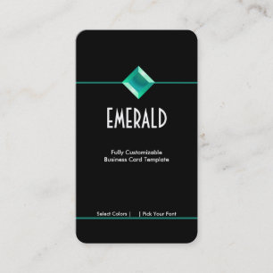 Cartão De Visita Logotipo Simples de Esmeralda