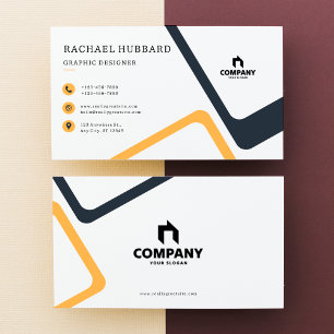 Cartão De Visita Logotipo simples e preto profissional, personaliza