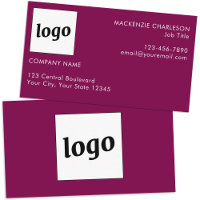 Logotipo simples e texto cor-de-rosa magenta cerej