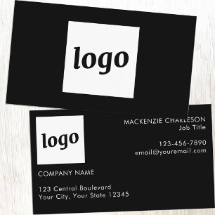 Cartão De Visita Logotipo simples e texto preto