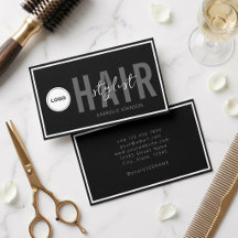 Logotipo Simples Moderno Preto Branco Estilista de