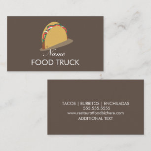 Cartão de Visita Logotipo Taco Caminhão de Comida