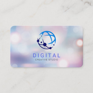 Cartão de Visita Logotipo Tech de Rede Digital